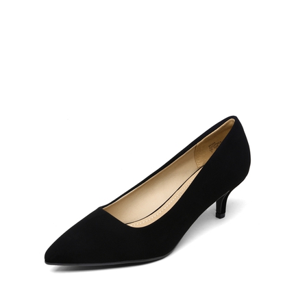Dressy black deals low heel shoes